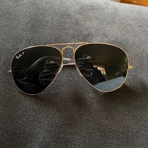 Black & Gold Aviator Ray-Bans